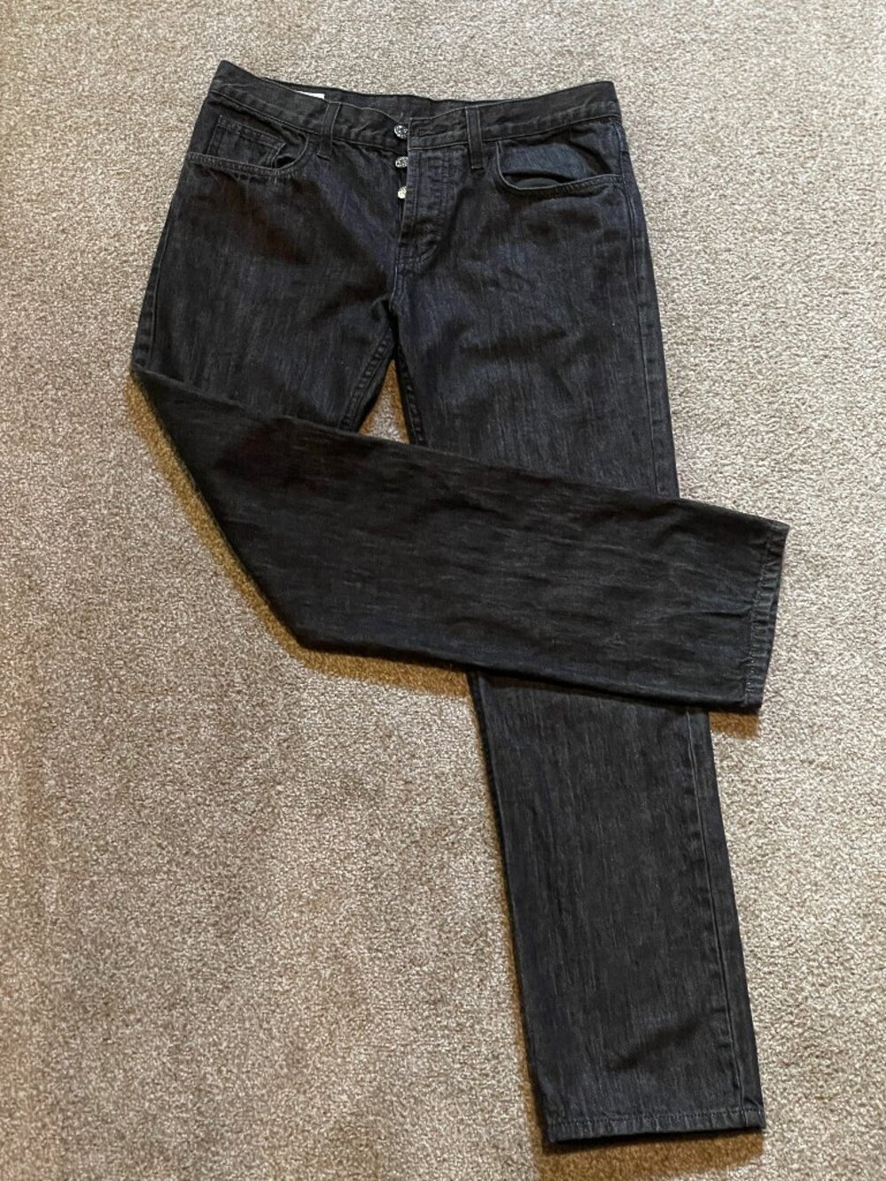 Gucci Black Uniform Button-Fly Jeans